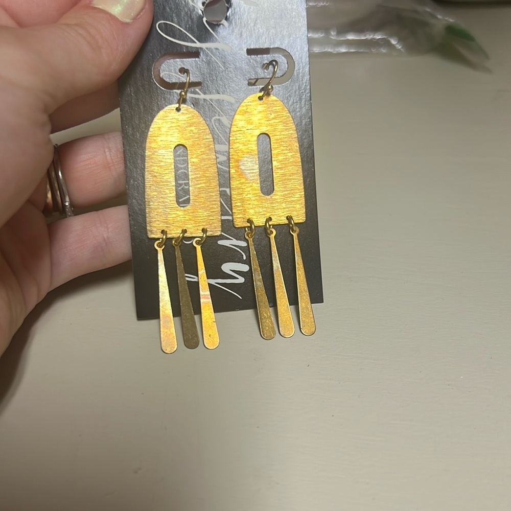 Gold earrings